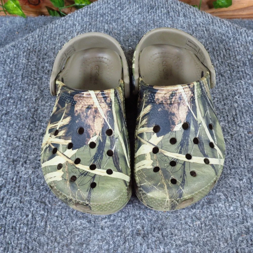Crocs Classic Realtree Toddler Clog Shoes Size 9 Outdoor Camouflage Khaki